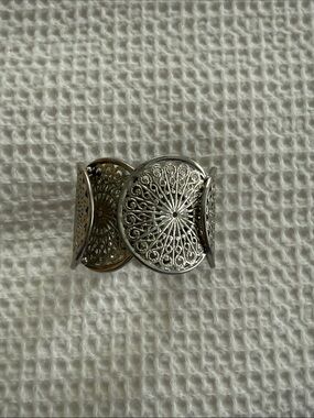 Intricate Silver Filigree Circle Bracelet